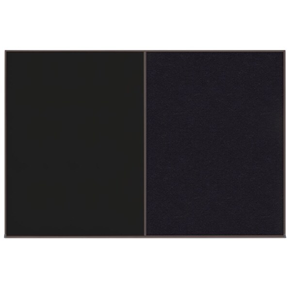 Enclosed Corkboard, 1 Door, 72"x48", 4" Fra, UV3405-BLACK-CLOUD